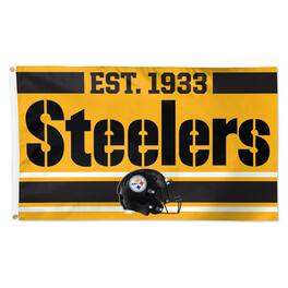WinCraft - Pittsburgh Steelers 3' x 5' Established 1-Sided Deluxe Flag - Multicolor