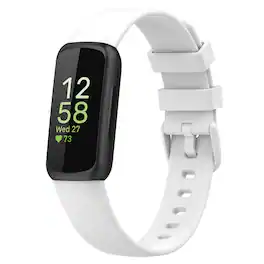 StrapsCo - Active Band Silicone Rubber Watch Strap For Fitbit Inspire 3 (Short-Medium) - White