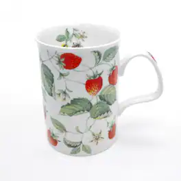 Jiallo - Roy Kirkham Lancaster Mug - Alpine Strawberry Set of 6 , Bone China Ceramic Made in England - Mutli color