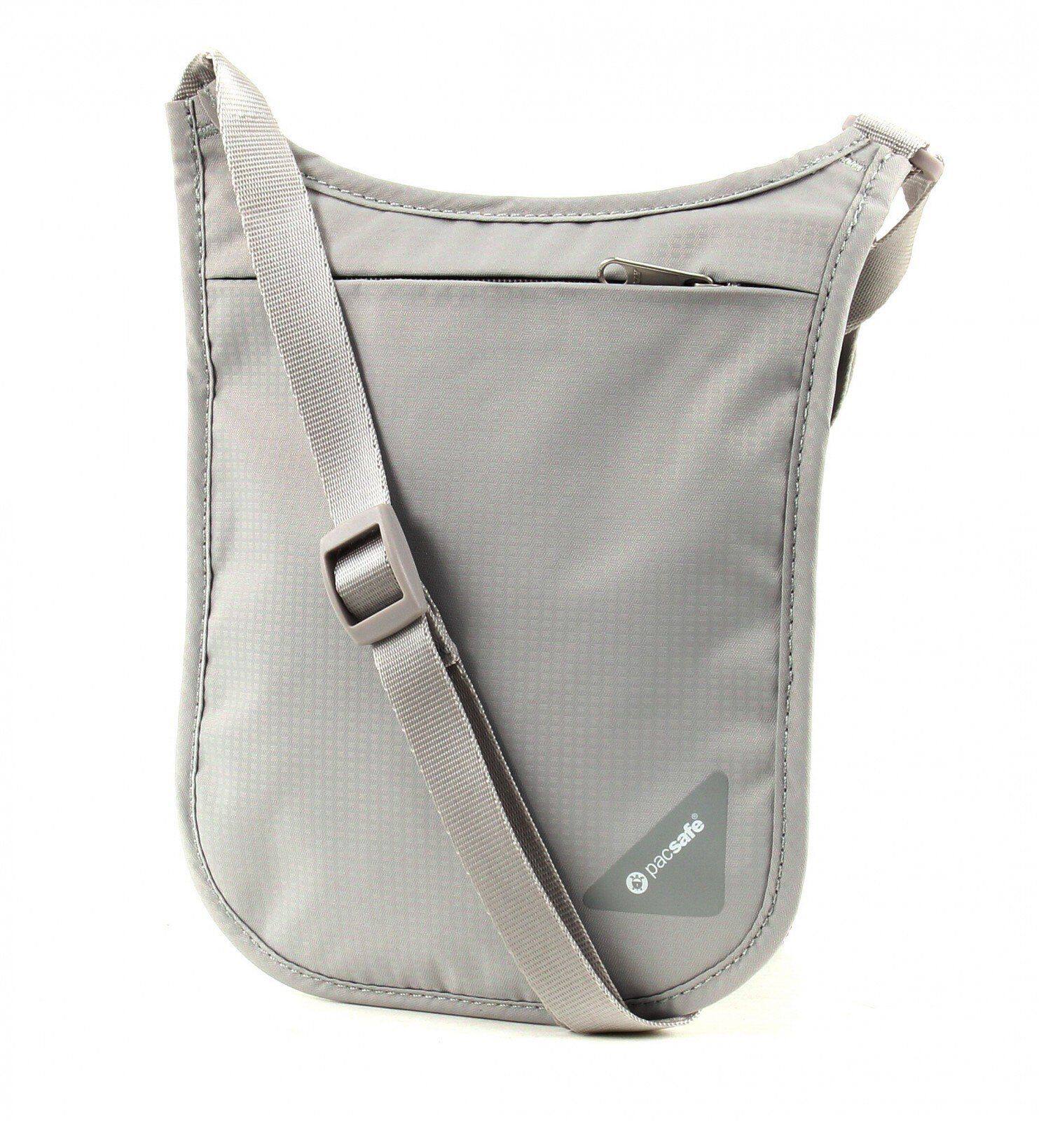 Left. Pacsafe - Pacsafe Coversafe V75 RFID Blocking Neck Pouch Neutral Grey - Neutral Grey.