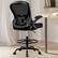 Front. Brick Attic - Drafting Chair, Tall Office Chair Ergonomic Desk Chair, Task Rolling Chair with Adjustable Flip-up Armrests Foot Ring - Black.
