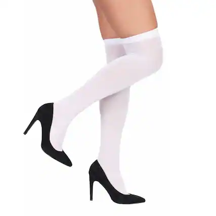 Front. Orion Costumes - White Stockings White Costume Accessory - White.