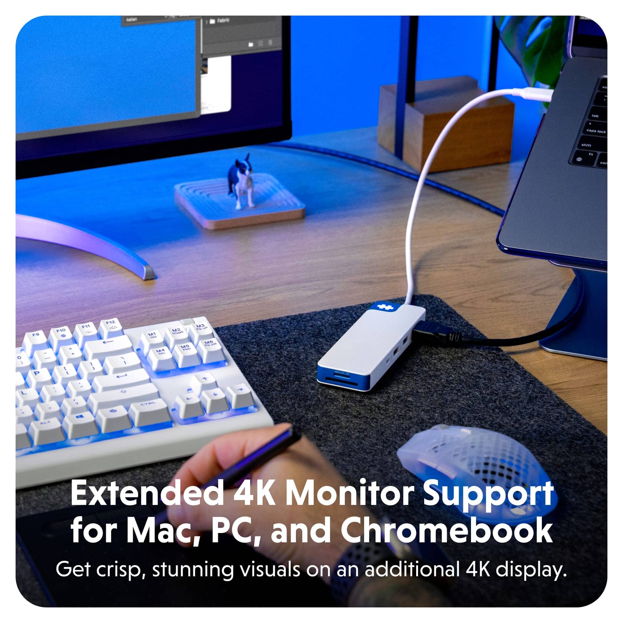 Extended 4K Monitor Support for Mac, PC, and Chromebook. Get crisp, stunning visuals on an additional 4K display.