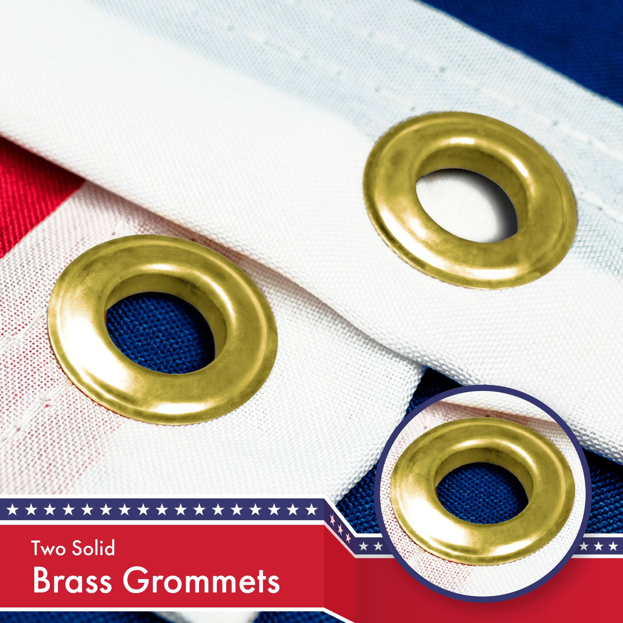 Two Solid Brass Grommets