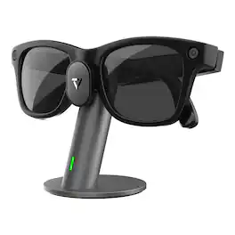 PRISMXR - Carina S1 Premium Aluminum Charging Station for Ray-Ban Meta Smart Glasses - Dark Gray