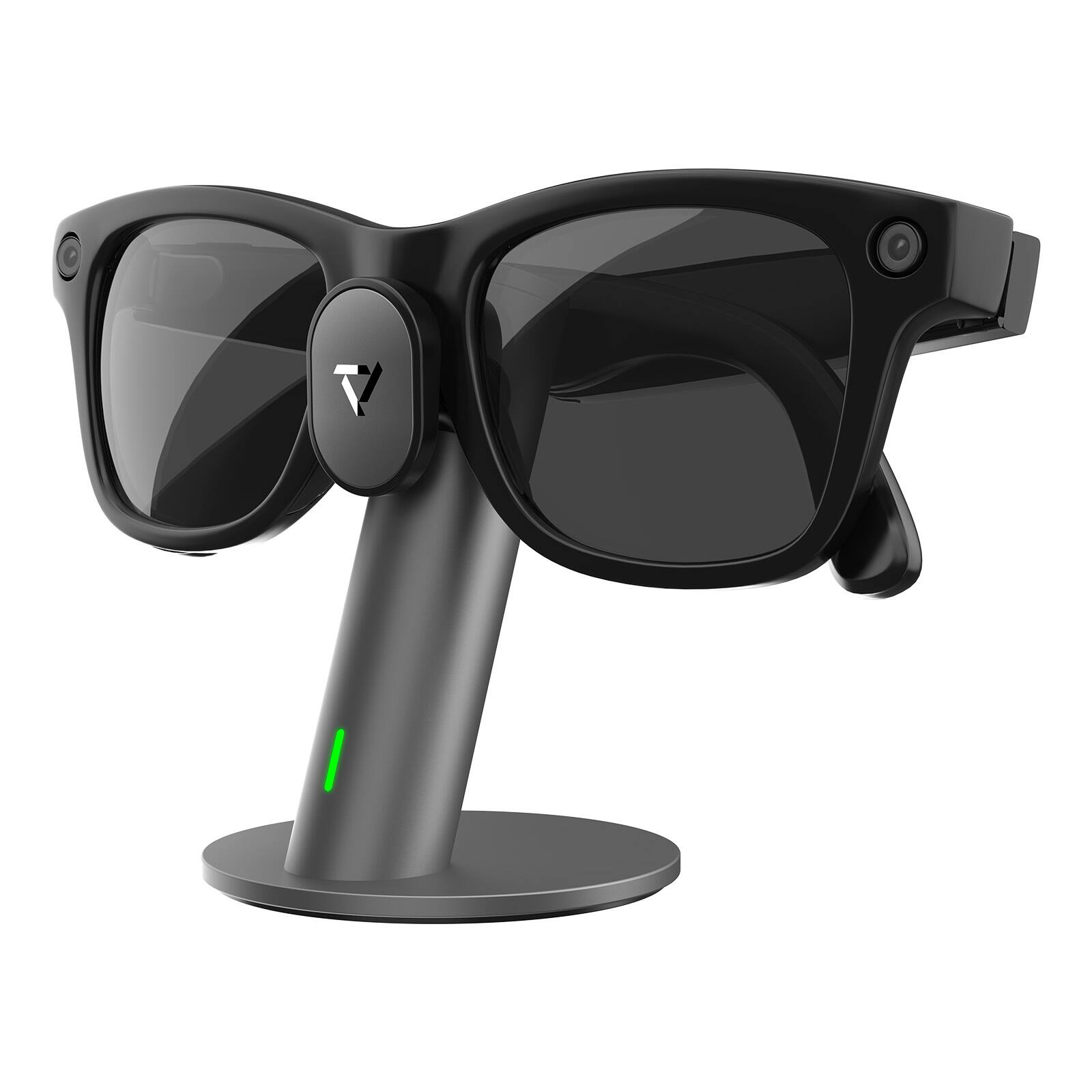 Front. PRISMXR - Carina S1 Premium Aluminum Charging Station for Ray-Ban Meta Smart Glasses - Dark Gray - Dark Gray.
