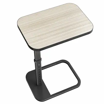 Front. Stylel Star - Tv Tray Table Adjustable Height Flip-top Rounded Metal Corners Snack For Couch Sofa Bed Chair Living Room C Shaped End.