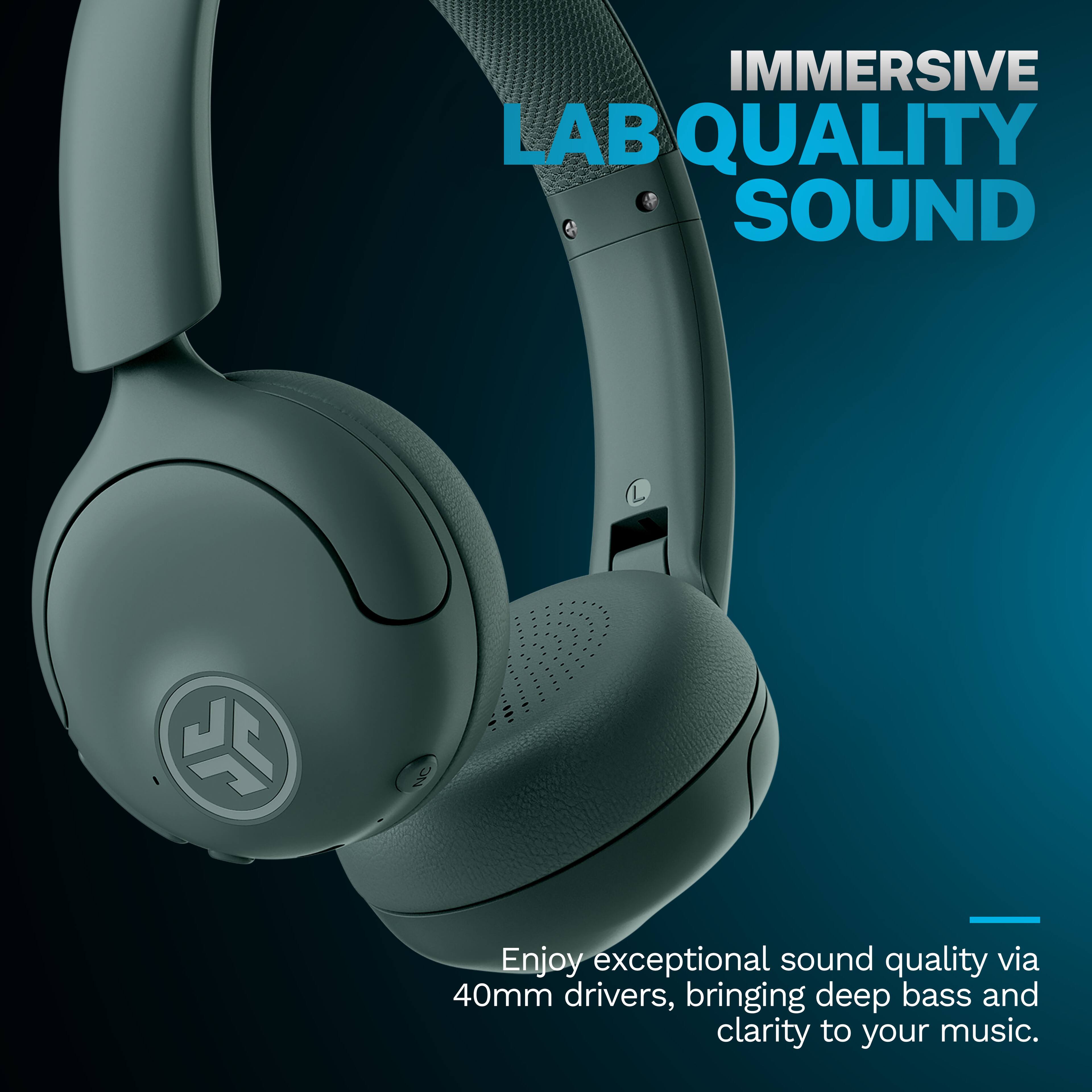IMMERSIVE LAB QUALITY SOUND
Enjoy exceptional sound quality via 40mm drivers, bringing deep bass and clarity to your music.