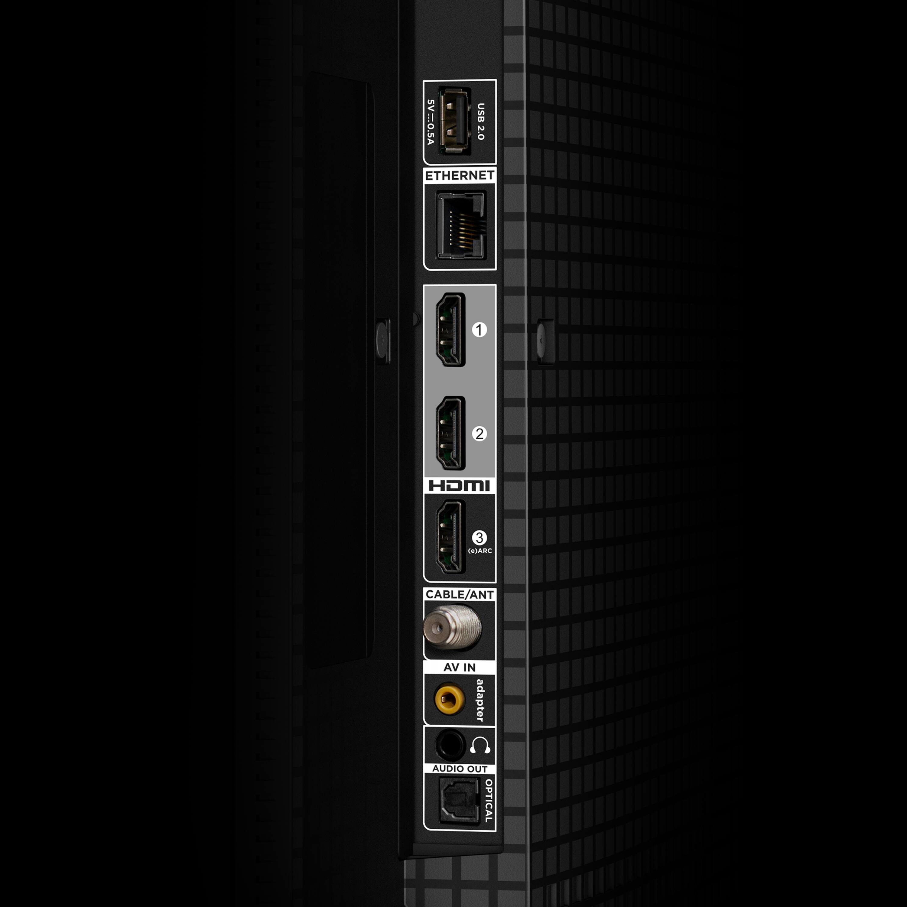 1 SV=0.SA USB 2.0 ETHERNET
1
2
HDMI
3 (x) ARC
CABLE/ANT
AV IN adapter
AUDIO OUT OPTICAL