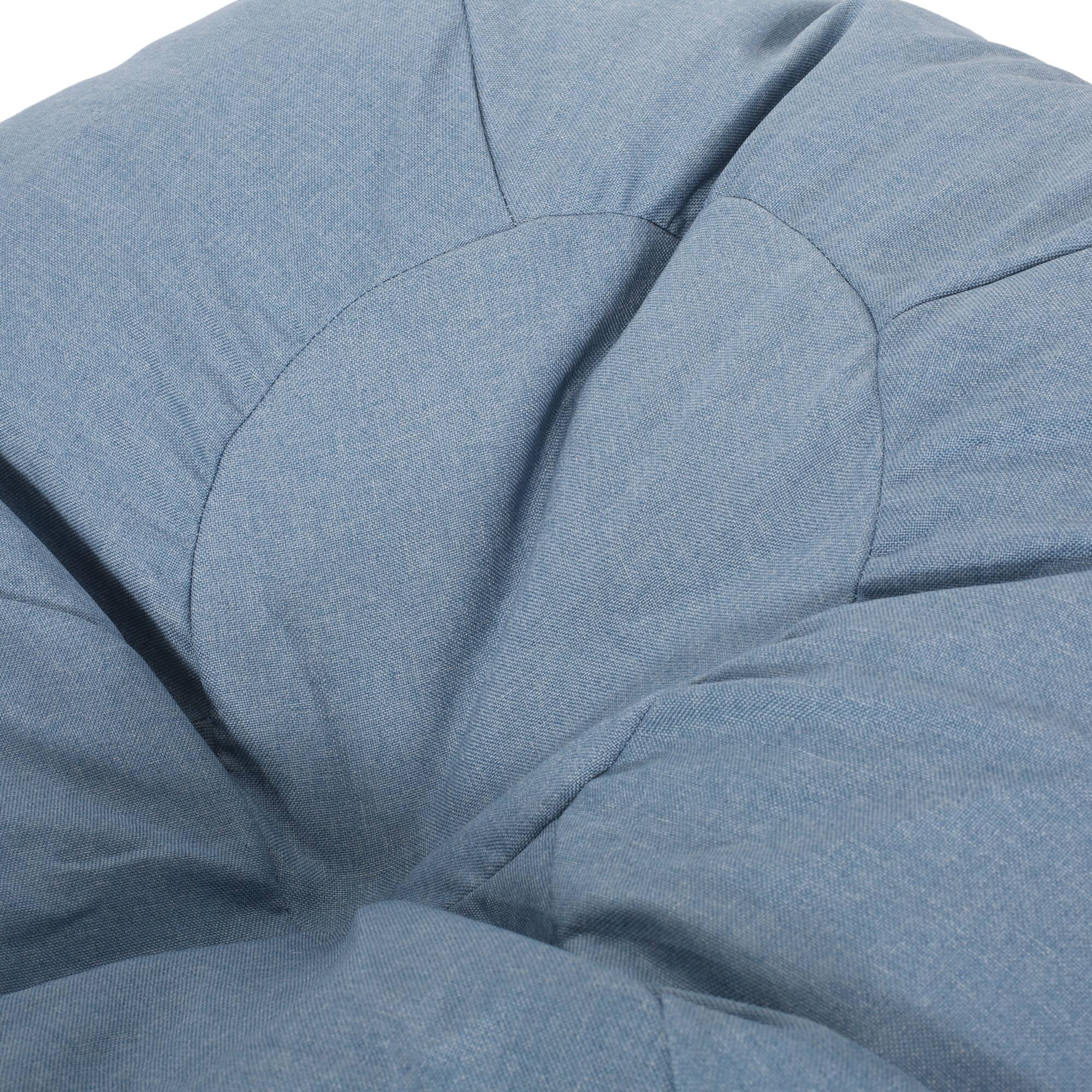 Left. GOODSILO - 3 Foot Ultra Soft Foam Filled Bean Bag Chair with Removable Cover for Living Room or Bedroom - Teal.