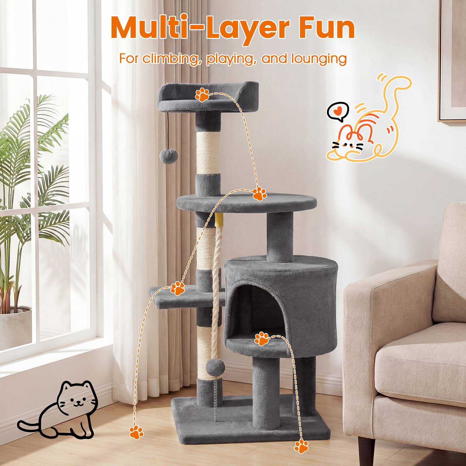 Multi-Layer Fun  
For climbing, playing, and lounging