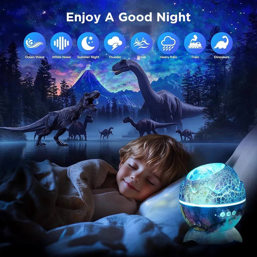 Enjoy A Good Night

Ocean Wave
White Noise
Summer Night
Thunder
Brook
Heavy Rain
Train
Dinosaurs