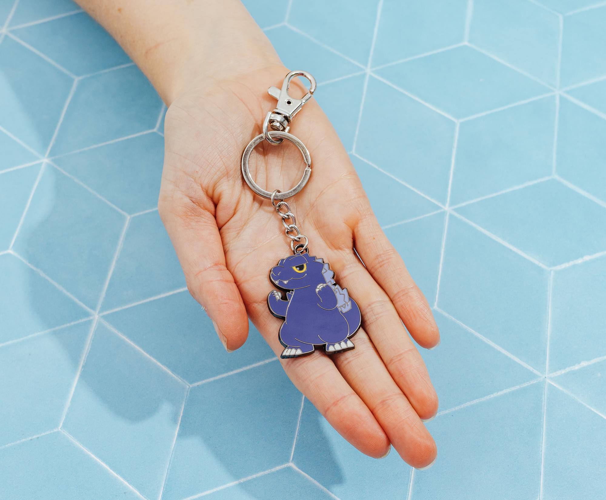 Alt View 5. SalesOne LLC - Godzilla Chibi Charm Enamel Keychain - Multi-Colored.