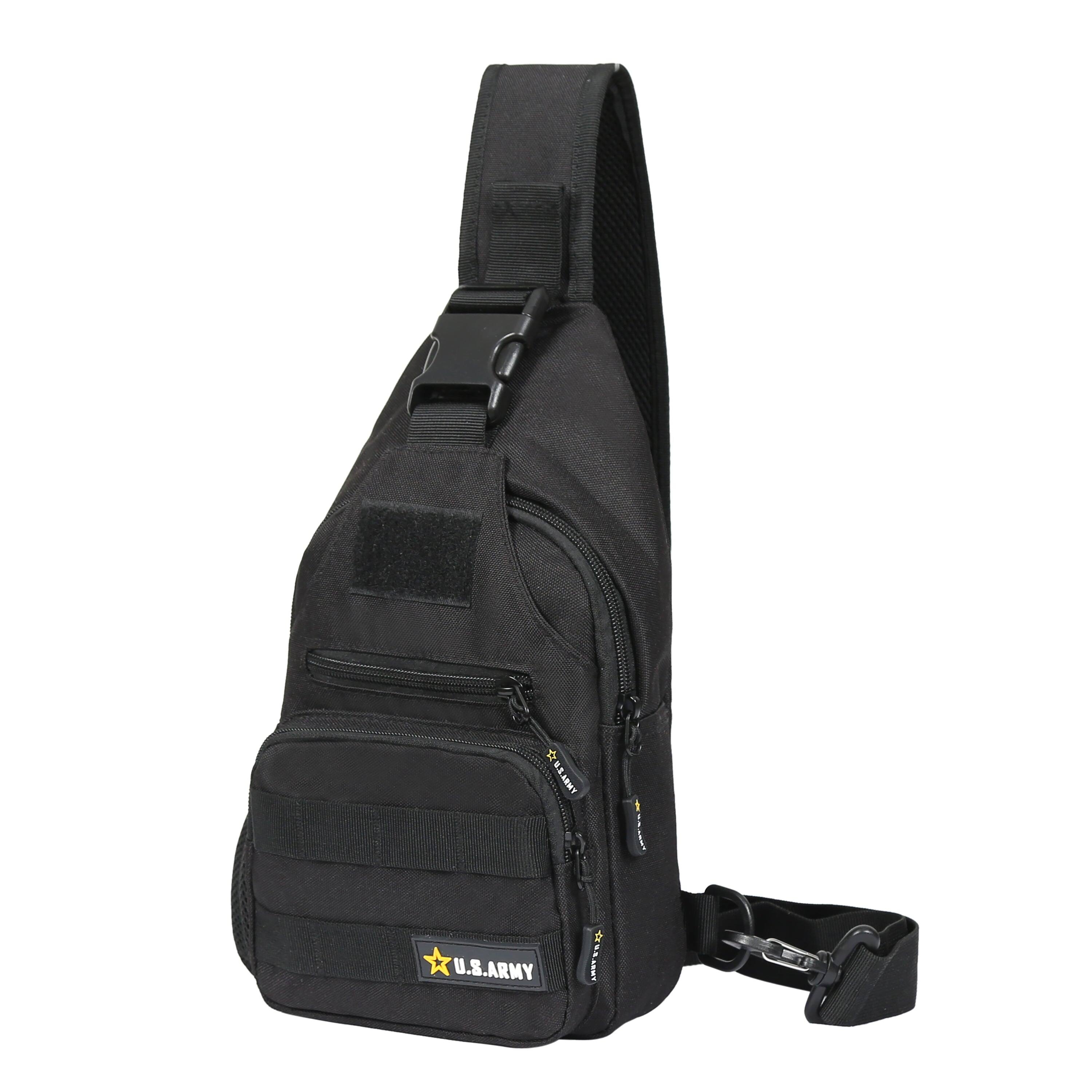 Front. US Army - DELTA High Performance Tactical Sling Bag - BLACK.