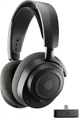 Front. SteelSeries - Arctis Nova 7X Gen 2 Wireless Over-The-Ear Multi Gaming Headset for Xbox, PC, PS5, Switch, Handheld - Black.