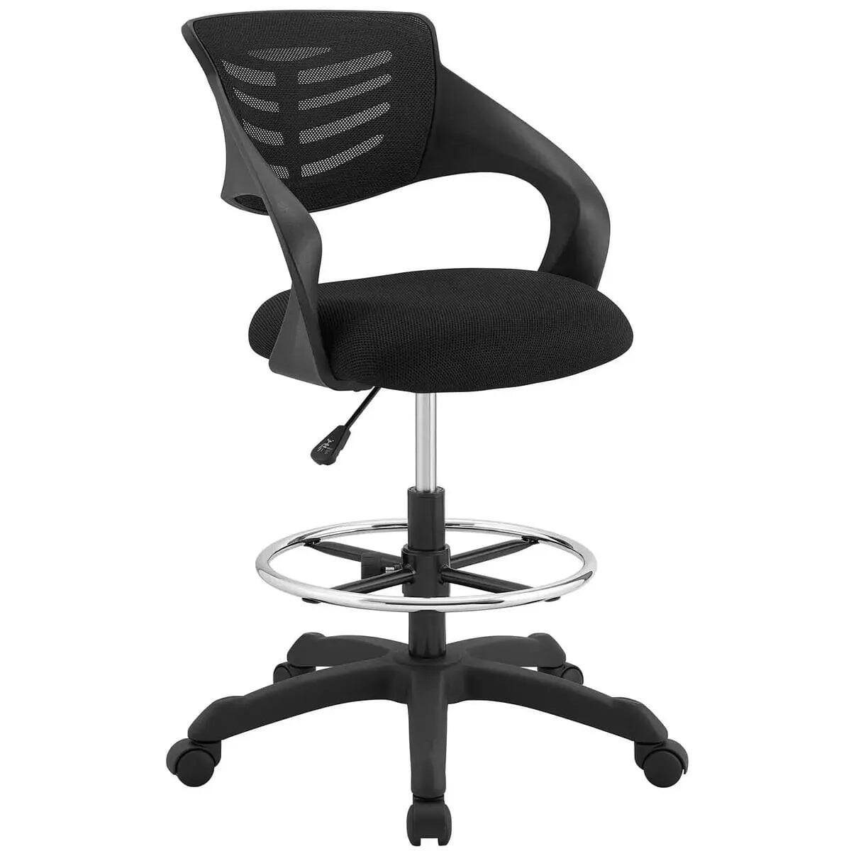 Left. Modway - Thrive Ergonomic Drafting Chair for Standing Desks - Orange.