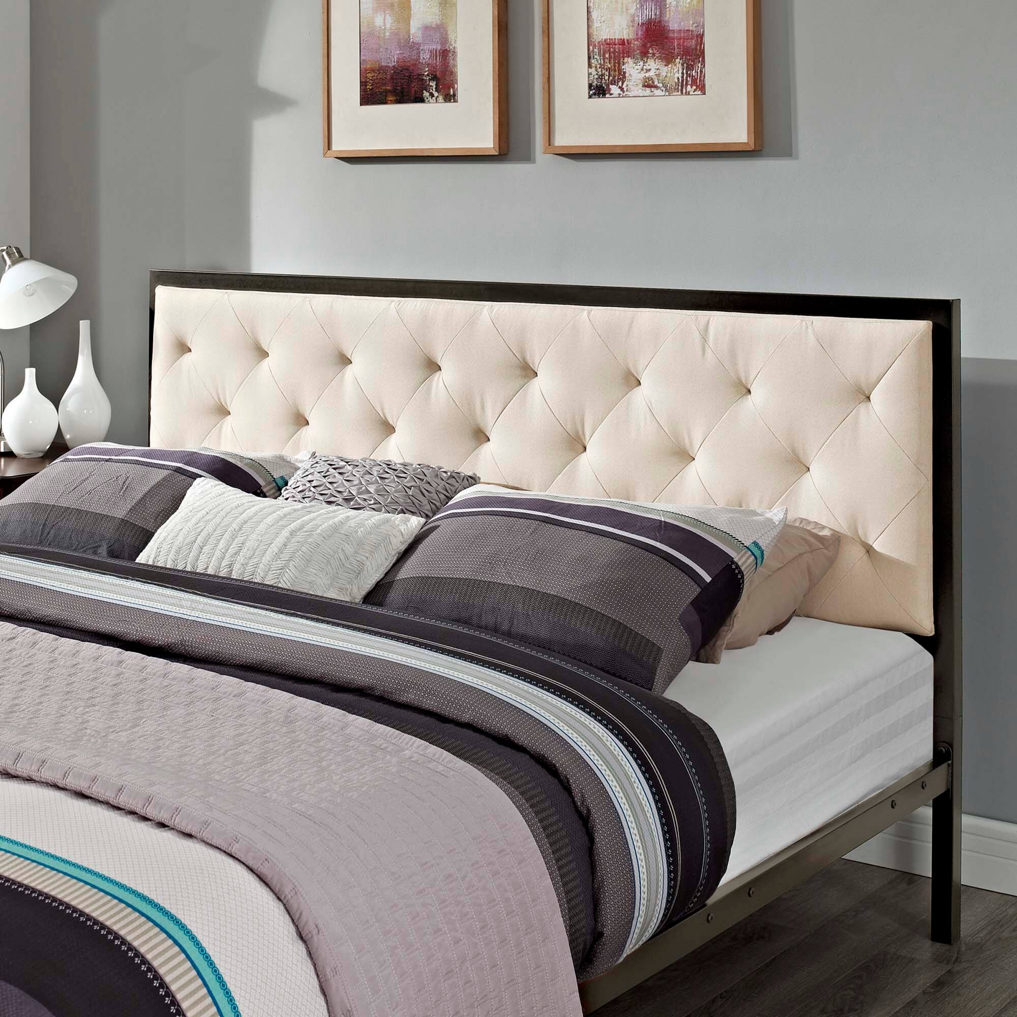 Alt View 5. Modway - Alina Platform Twin Bed Frame - White.