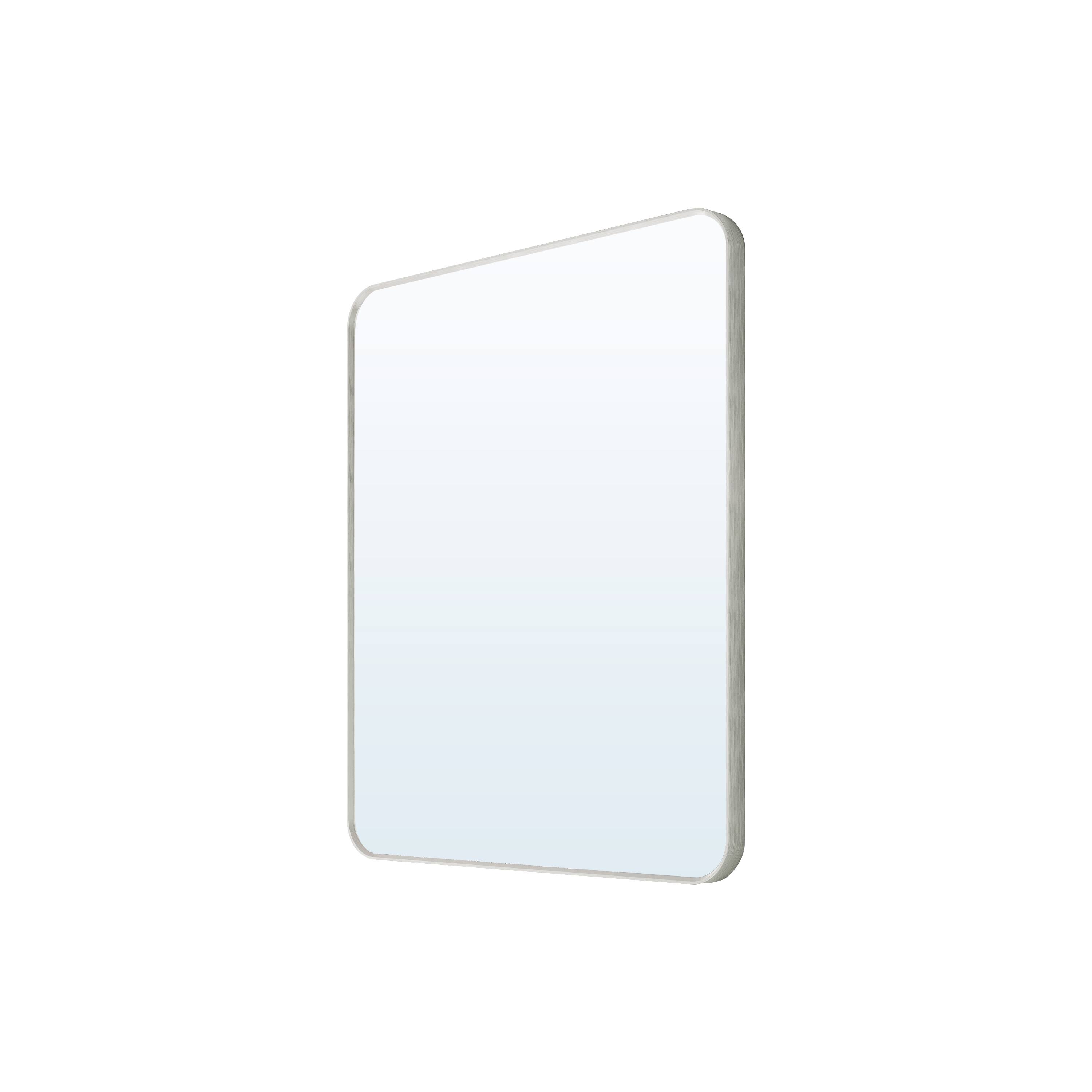 WELLFOR - 30 in. W x 36 in. H Rectangular Aluminum Framed Wall-Mounted Bathroom Vanity Mirror - Brushed Nickel price history on PriceWatchPro