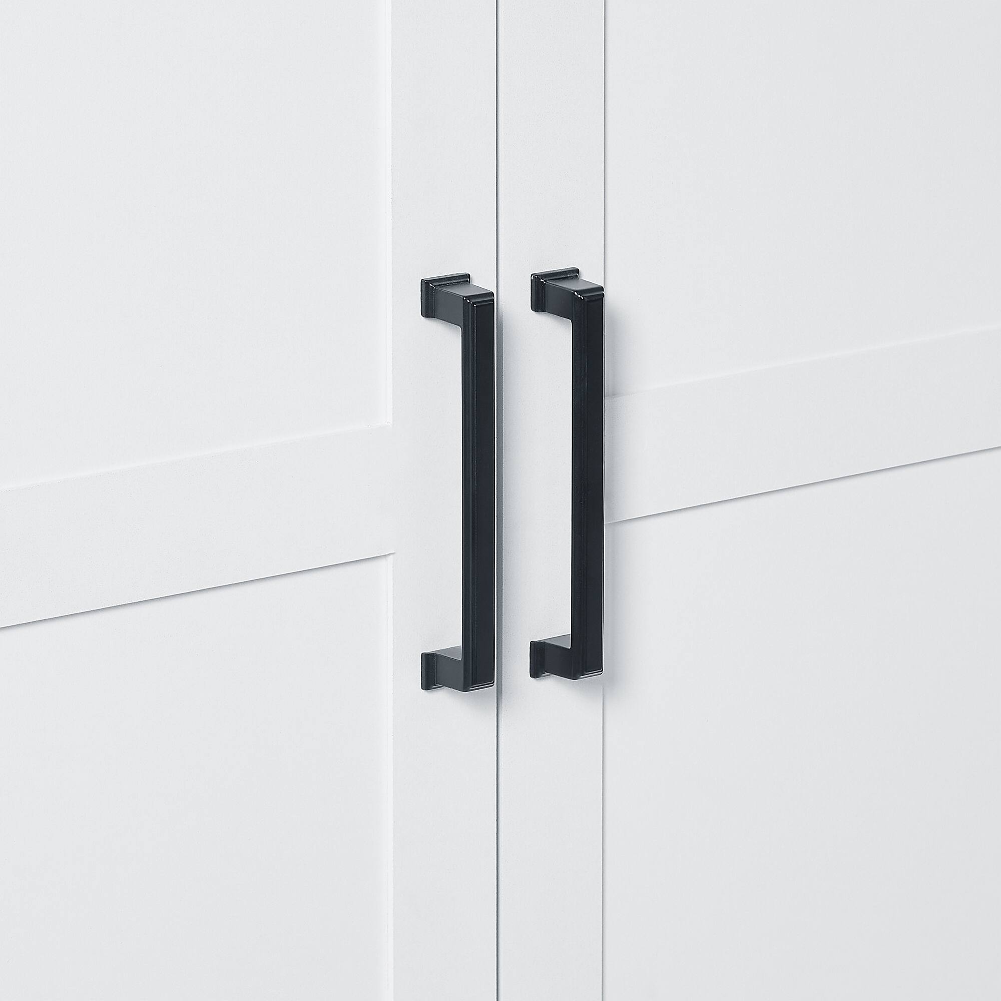 Back. SlickBlue - Tall Bathroom Storage Cabinet with Two Doors, One Drawer, and Adjustable Shelf - White.