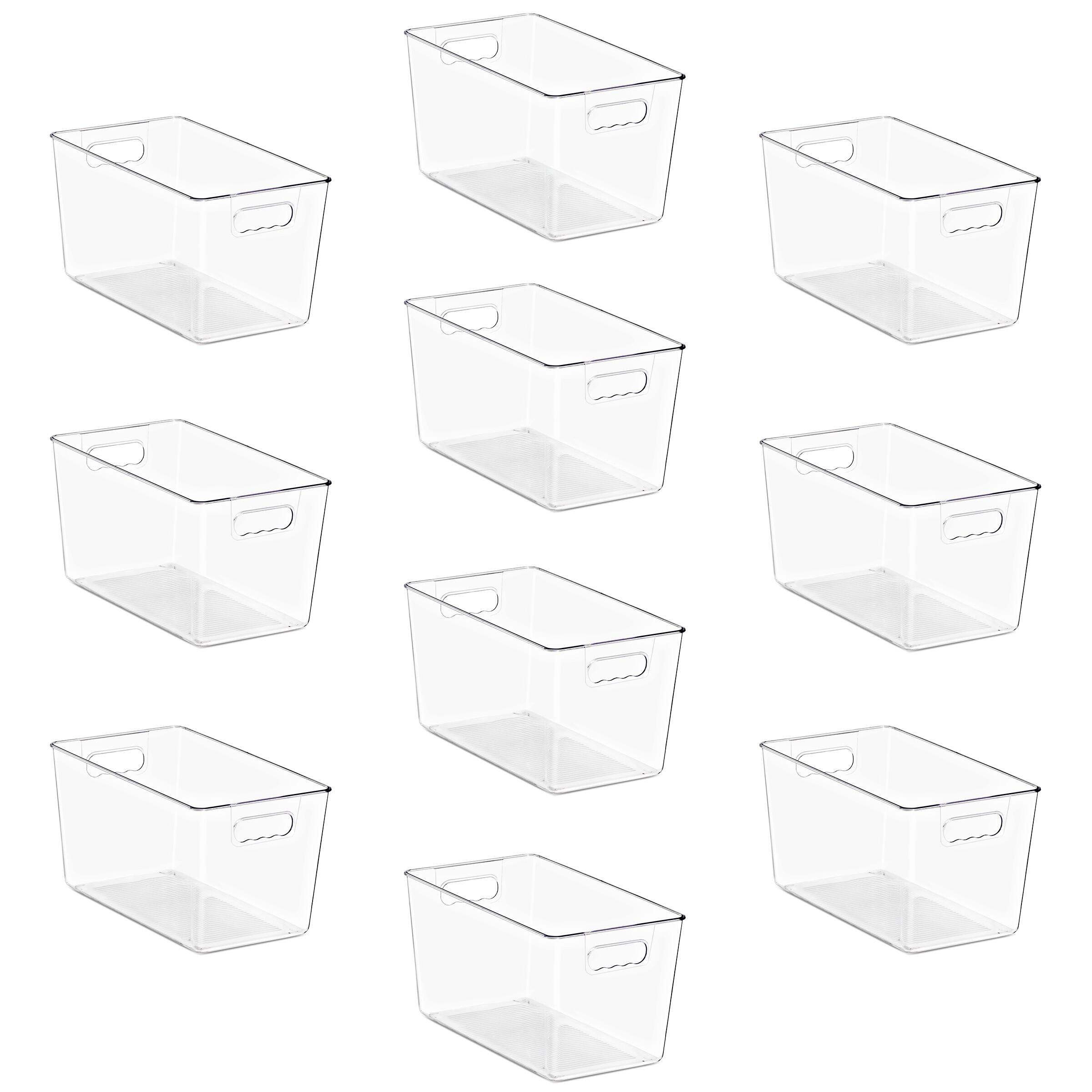 Alt View 3. Sorbus - Sorbus Clear Storage Bins, 10 Pack X-Large Organization Bins with Handles – Clear Storage Containers for Storage - Clear.
