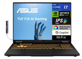ASUS - TUF F16 Laptop 16.0 WUXGA Display (Intel i7-14650HX, 64GB DDR5, 2TB PCIe SSD, Win 11 Pro) w/USB Hub - Jaegar Gray