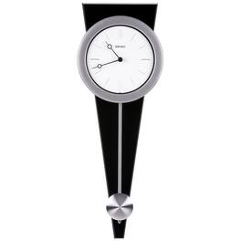 Hivvago - Contemporary Wall Clock with Functional Pendulum Design - Black/Silver/White