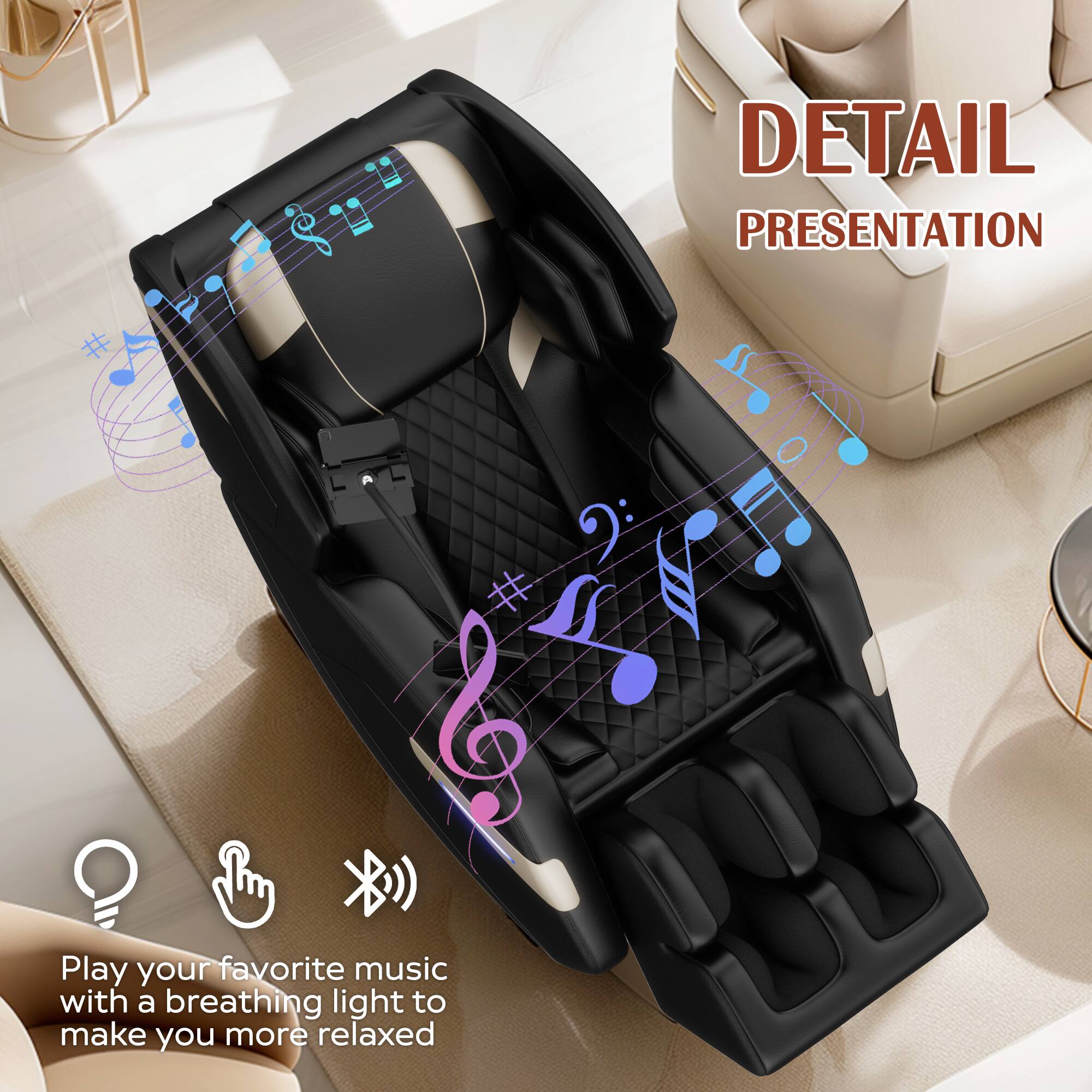 DETAIL PRESENTATION

Play your favorite music with a breathing light to make you more relaxed