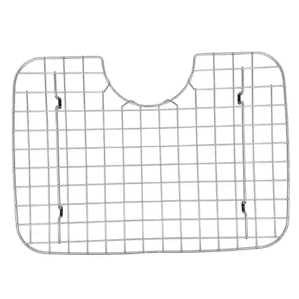 Front. Better Houseware - D-Shape Sink Protector Stainless Steel - Stainless Steel.