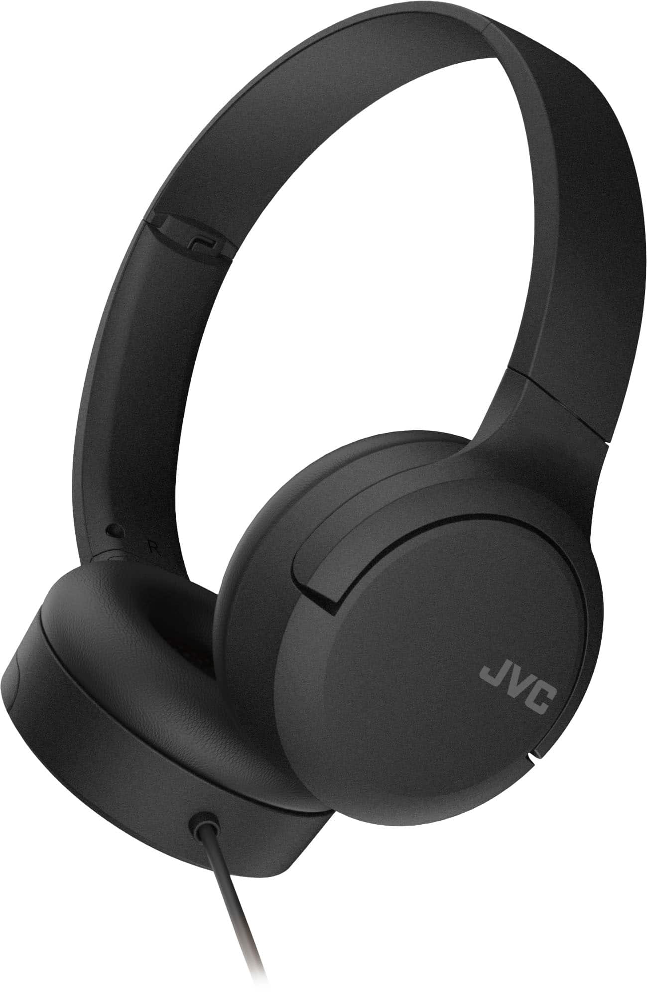 JVC - On-Ear Wired Headphones with USB-C Connection HAS33UCB - Black - Front_Zoom