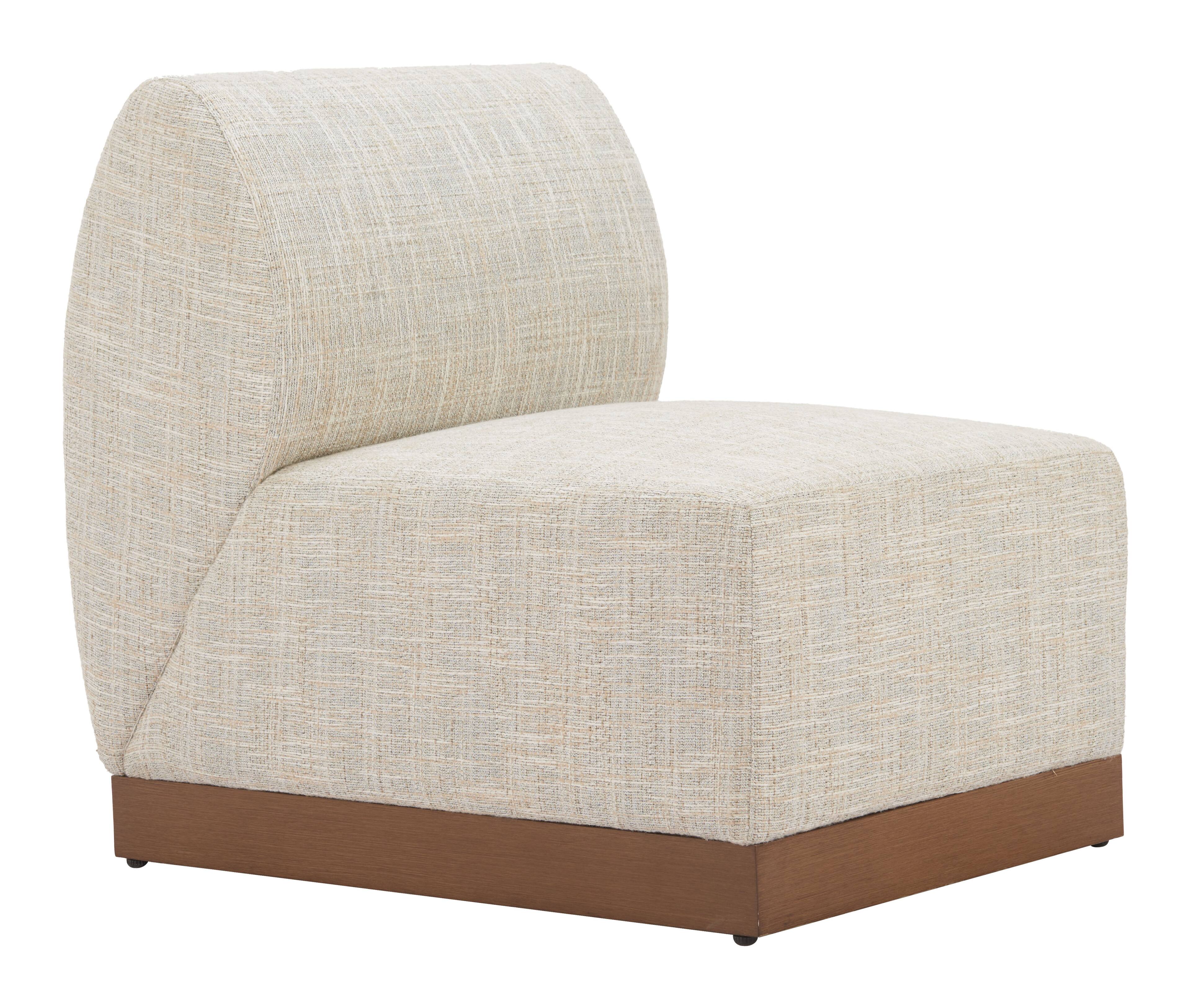Hivvago - Christy Armless Chair - Beige