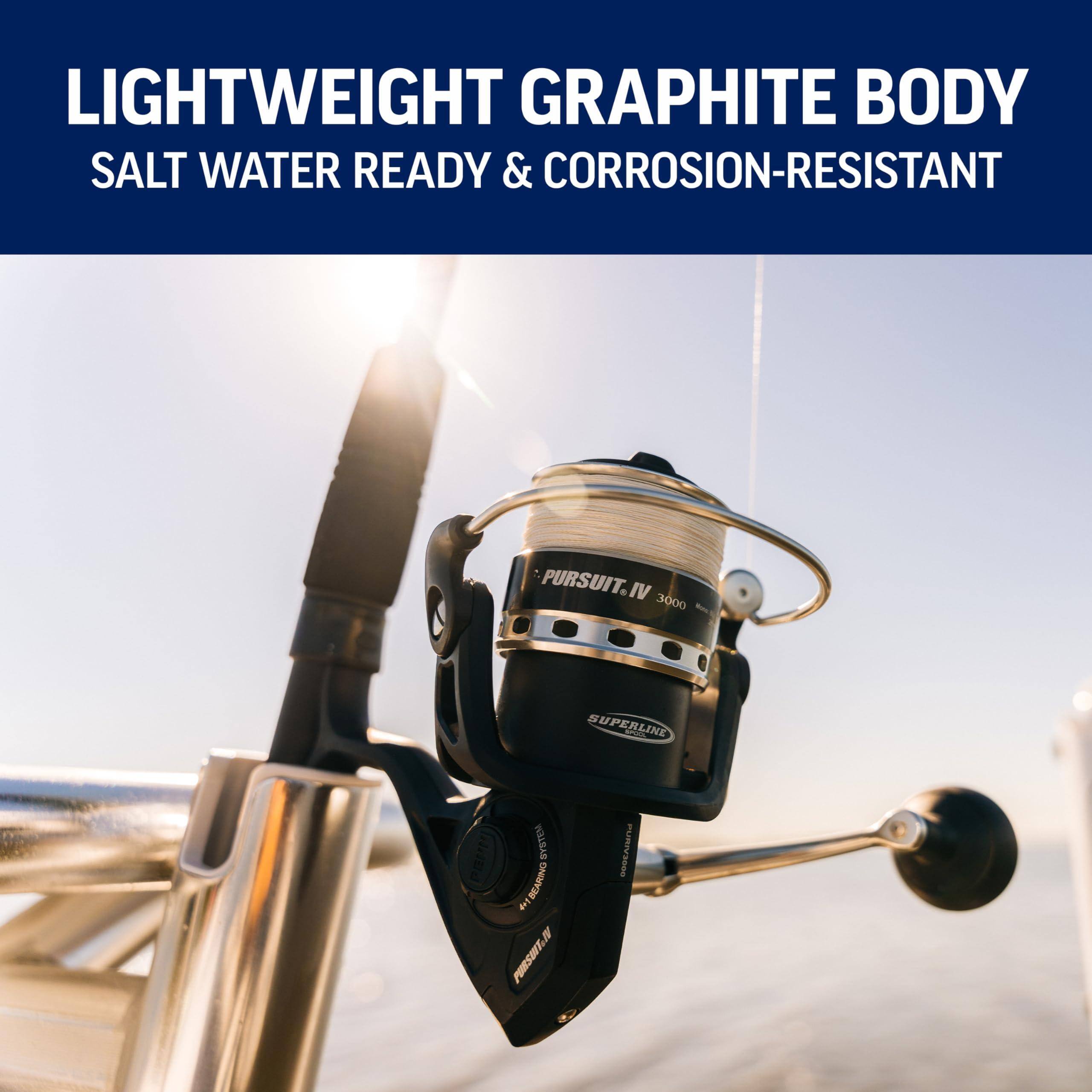 LIGHTWEIGHT GRAPHITE BODY  
SALT WATER READY & CORROSION-RESISTANT  

PURSUIT.IV 3000 SUPERLINE