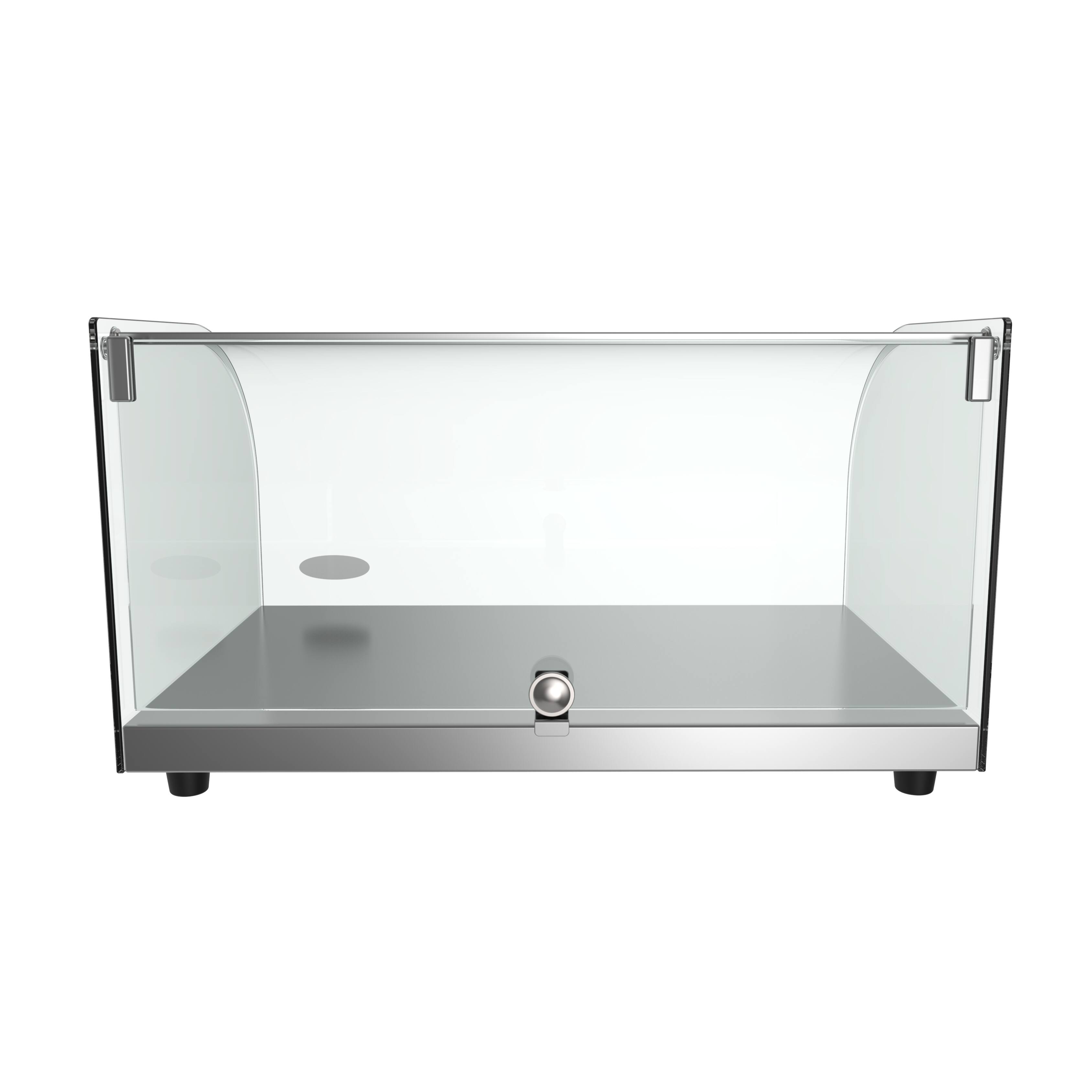 Alt View 7. Koolmore - 22 in. Countertop Bakery Display Case with Front Curved Glass and Rear Door, 0.9 cu. ft. DC-1C - Silver.