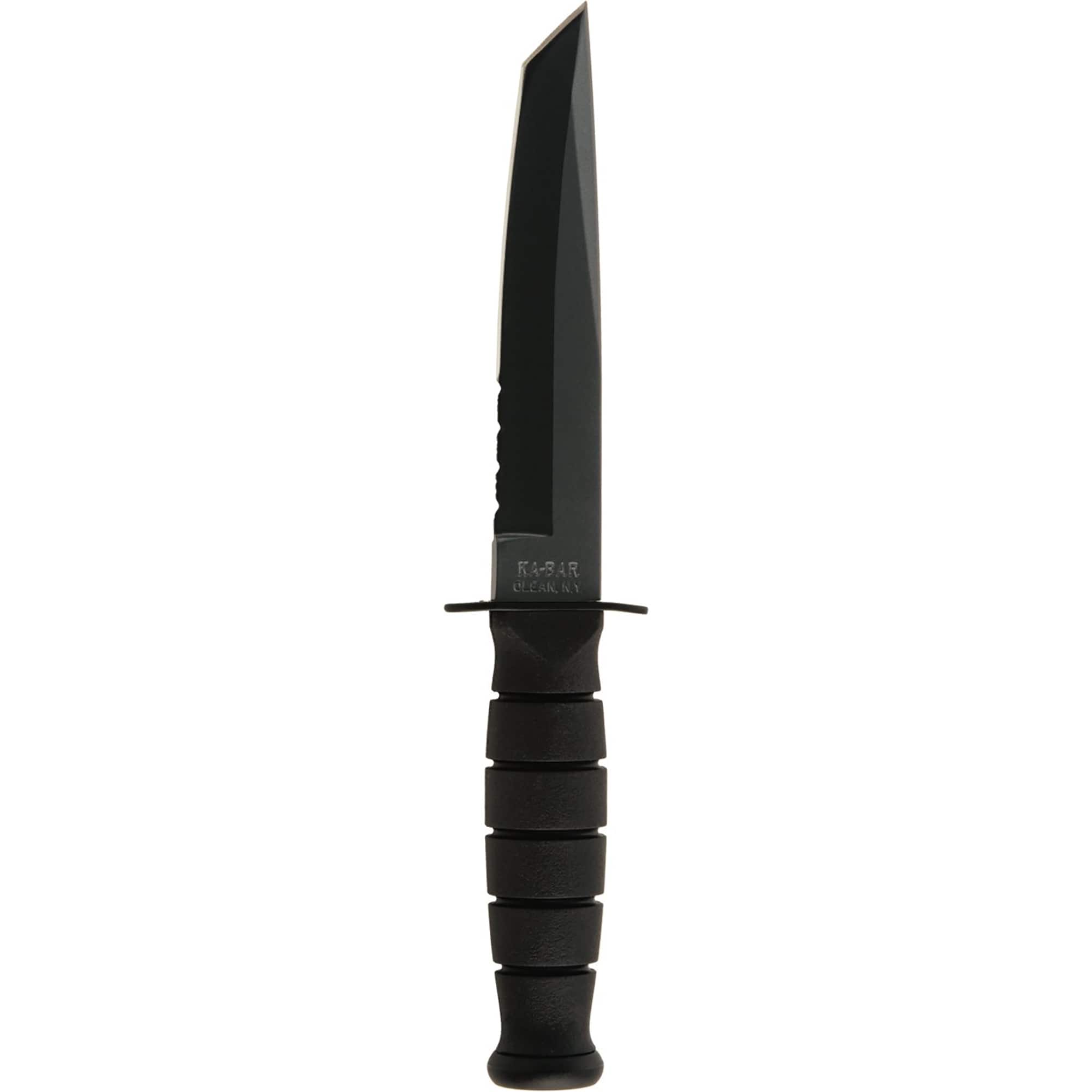 "KA-BAR - 5.25"" Fixed Blade Partially Serrated Short Tanto Knife w/ Sheath - Black" price history on PriceWatchPro