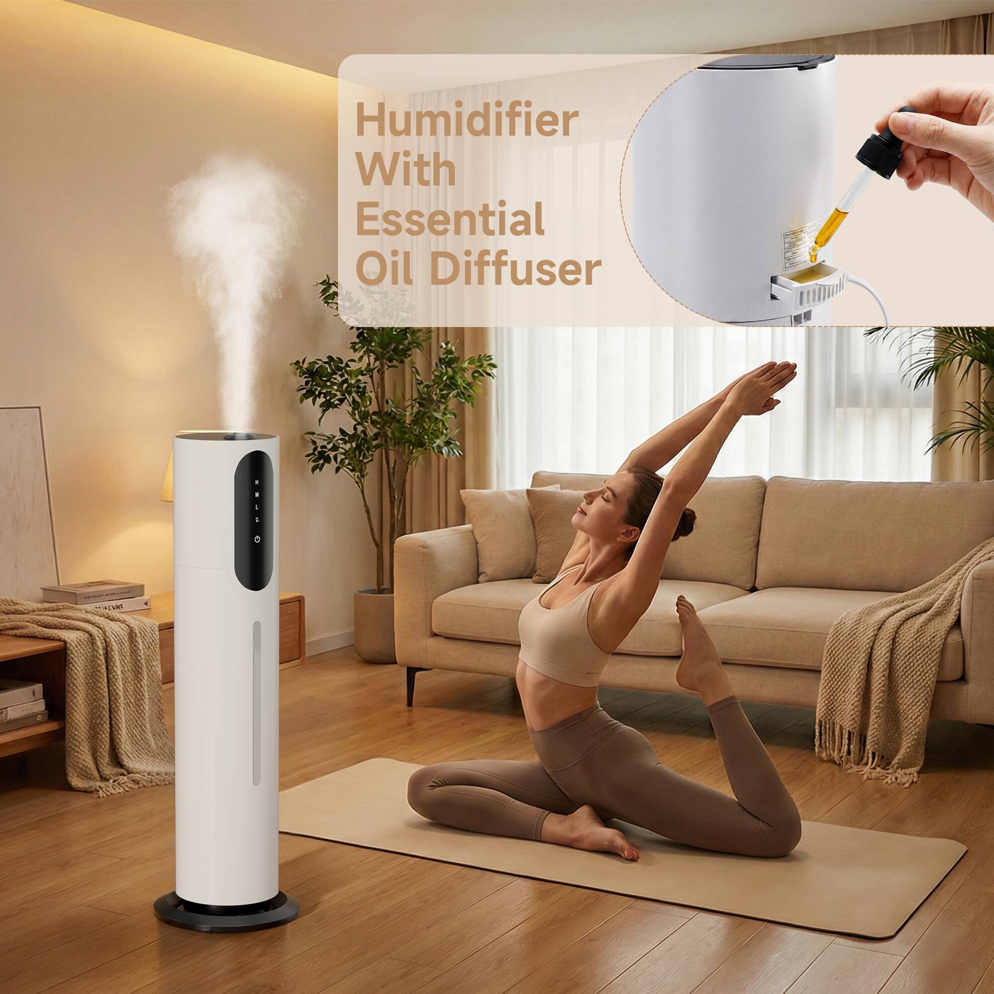 Humidifier With Essential Oil Diffuser