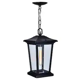 CWI Lighting - Leawood 1 Light Outdoor Hanging Light - Black