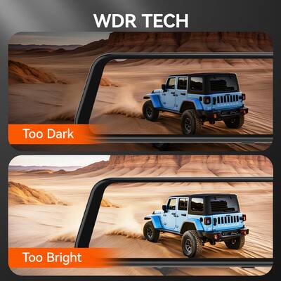 WOLFBOX G850 12 4K Rear View irror Dash Ca Front and Rear with 5 WOLFBOX G850 12 4K Rear View irror Dash Ca Front and Rear with 5