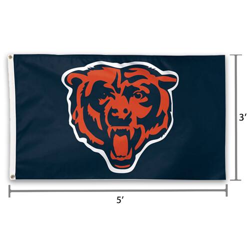 Alt View 1. WinCraft - Chicago Bears Deluxe 3' x 5' Logo Flag - Multicolor.