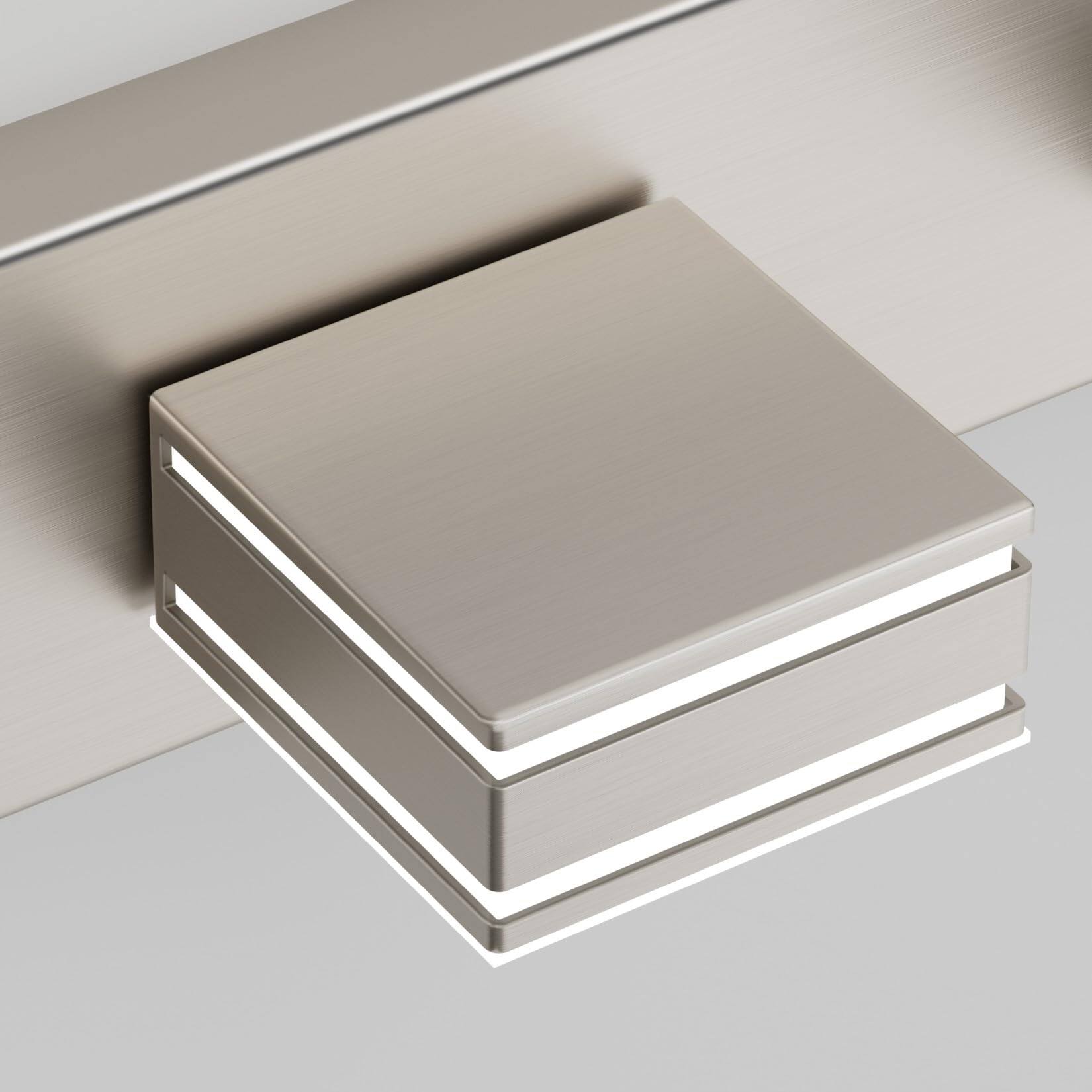 Alt View 5. Cedar Assembly - nch Brushed Nickel Vanity Light For Bathroom Metal Modern Led Fixtures - Chrome 24 inch.