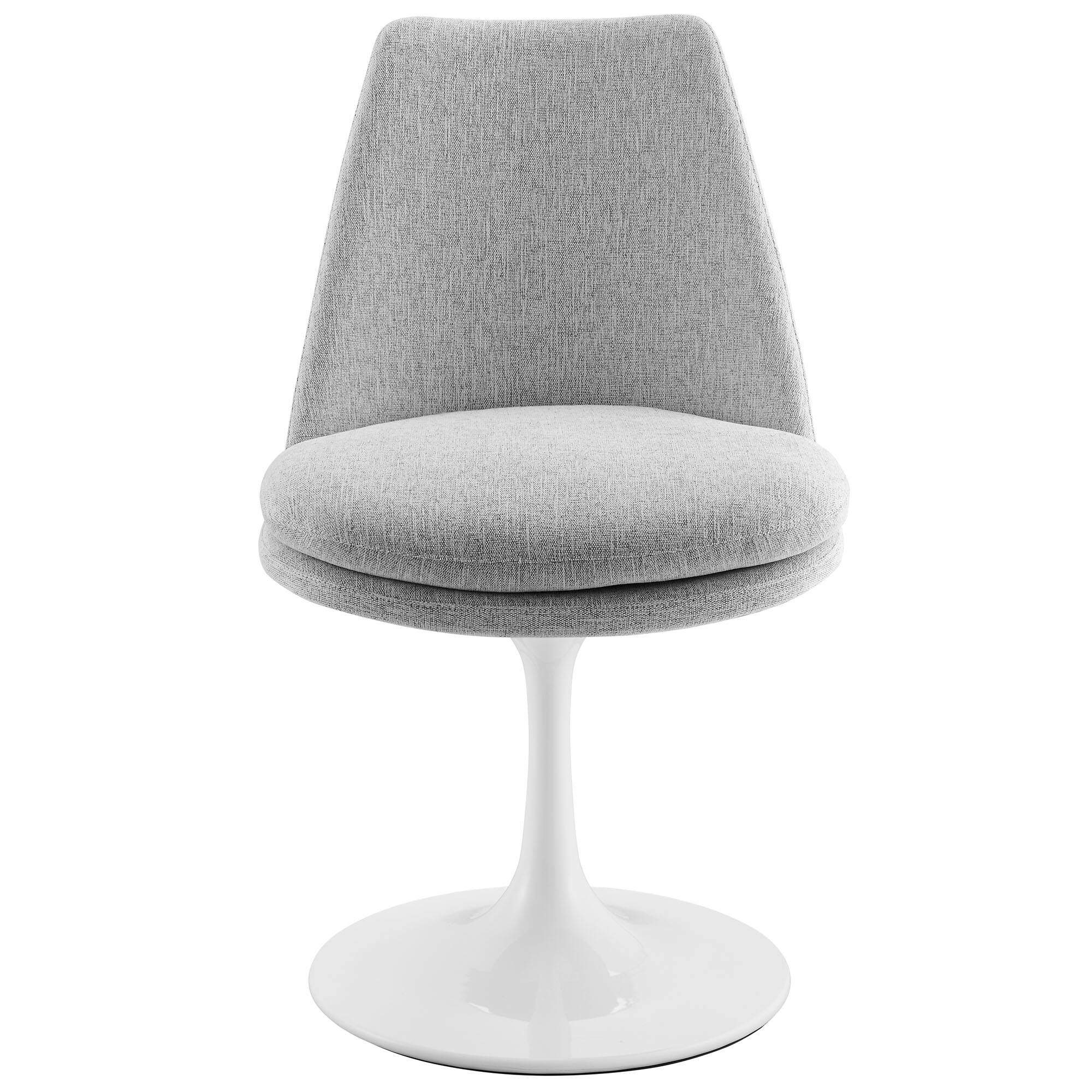 Alt View 2. Modway - Lippa Swivel Dining Upholstered Side Chair by Modway - Gray.