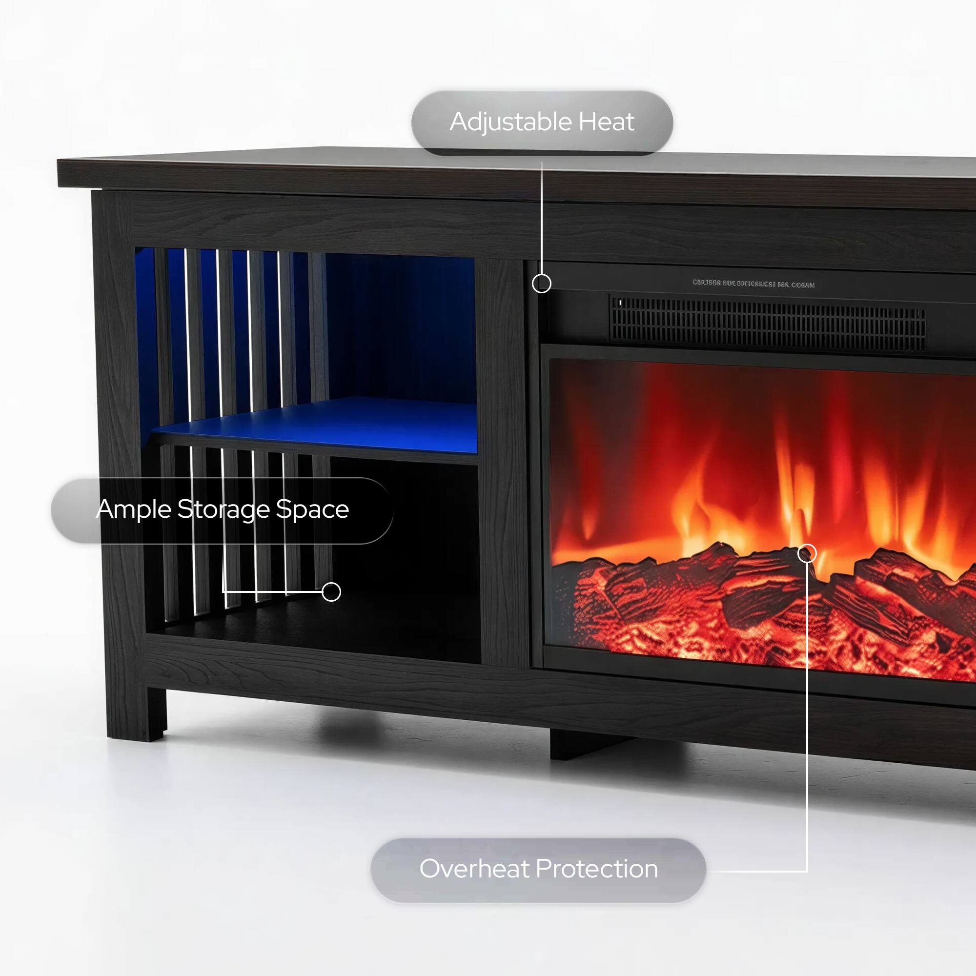 Adjustable Heat  
Ample Storage Space  
Overheat Protection