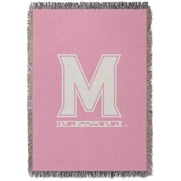 Chad & Jake - Maryland Terrapins Woven Blanket - Pink