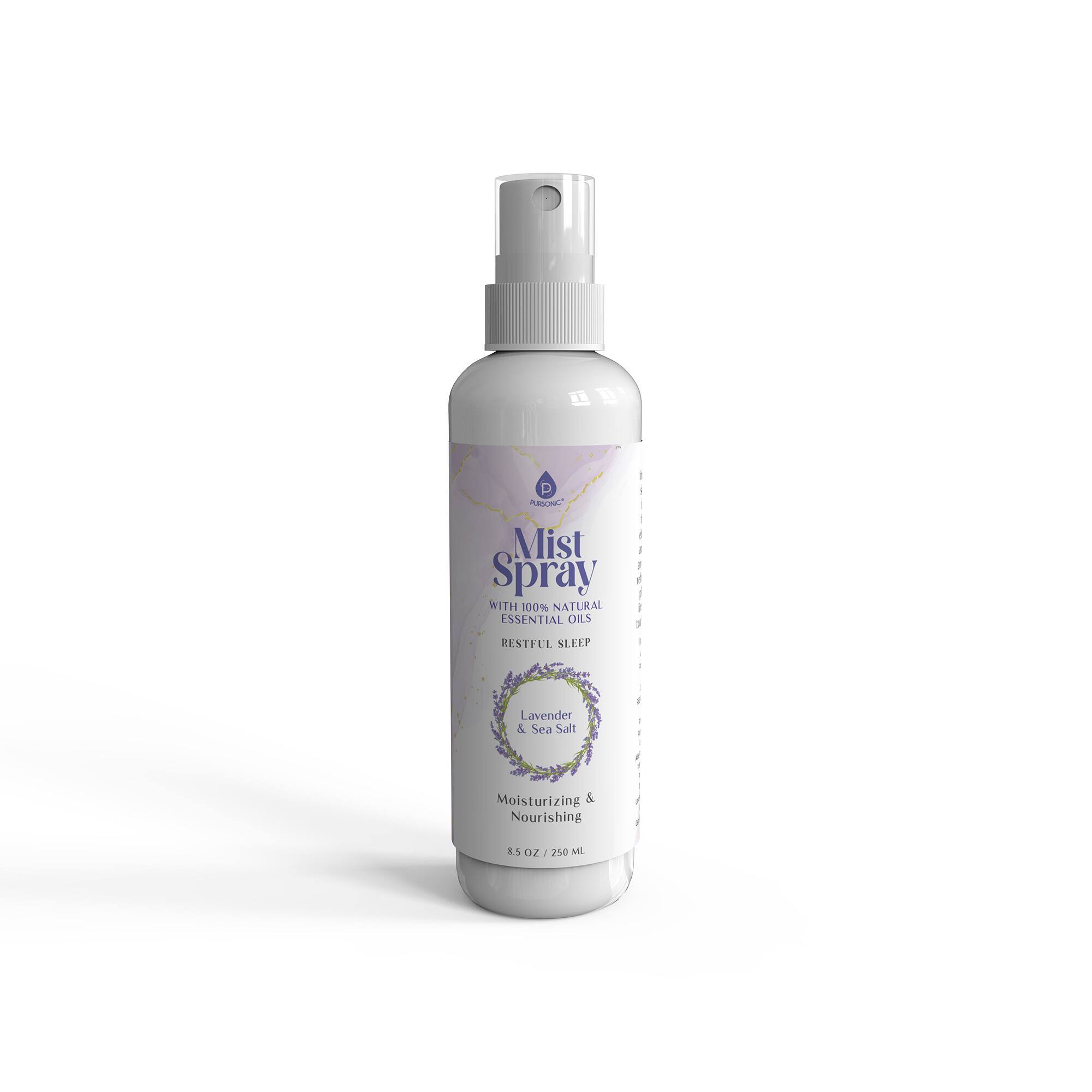 Mist Spray with 100% Natural Essential Oils Restful Sleep Lavender & Sea Salt Moisturizing & Nourishing 8.5 OZ / 250 ML