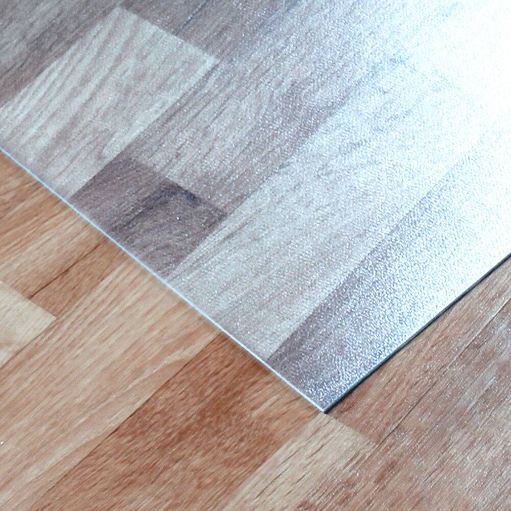 Angle. Floortex - Vinyl Rectangular Chair Mat for Hard Floor - 48" x 118" - Clear.