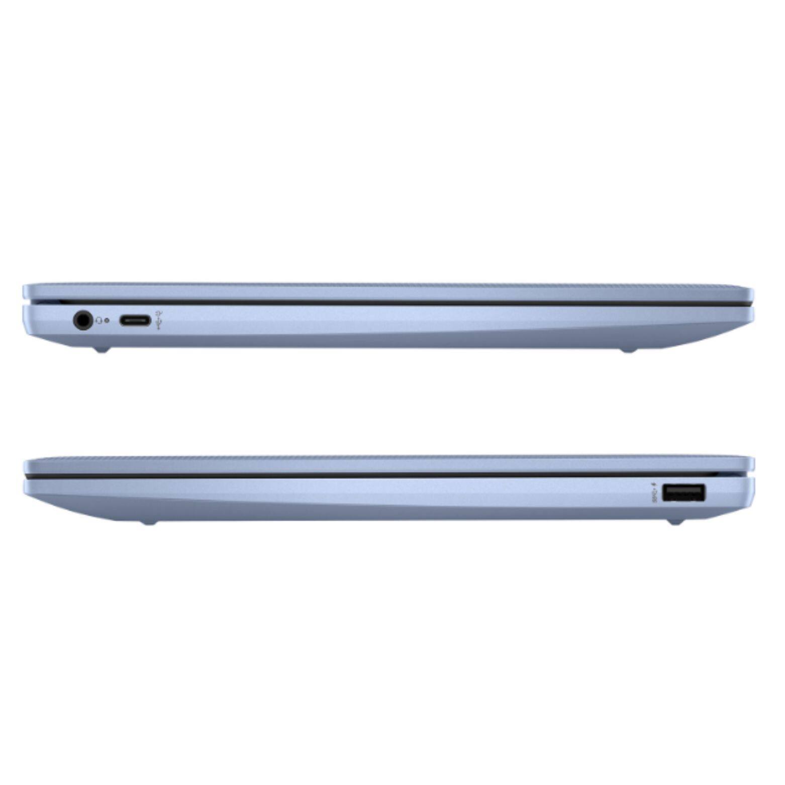 Alt View 4. HP - Chromebook 14a-nf0008ca 14" FHD Intel Processor N100 0.8 GHz up to 3.4 GHz 4GB RAM 128GB UFS ChromeOS - Blue.