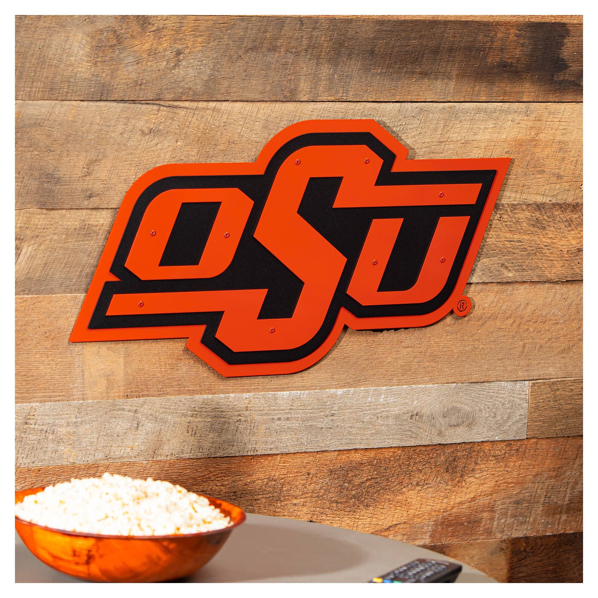 Alt View 1. Evergreen Enterprises - Oklahoma State Cowboys 23" Layered Metal Wall Art Sign - Multicolor.