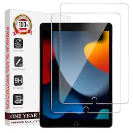Entronix - Premium Screen Protector for iPad 10.2" (9/8/7th Gen) - 2-Pack - Clear