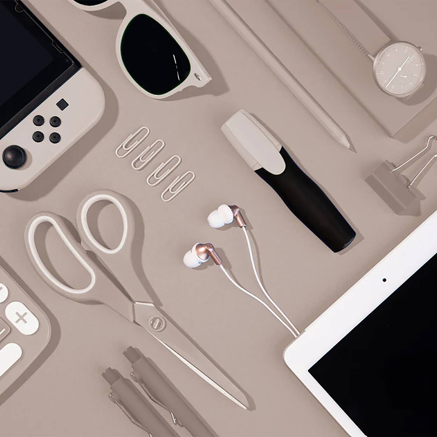 Alt View 1. Panasonic - ErgoFit In-Ear Earbud Headphones with Microphone - Metallic Purple.