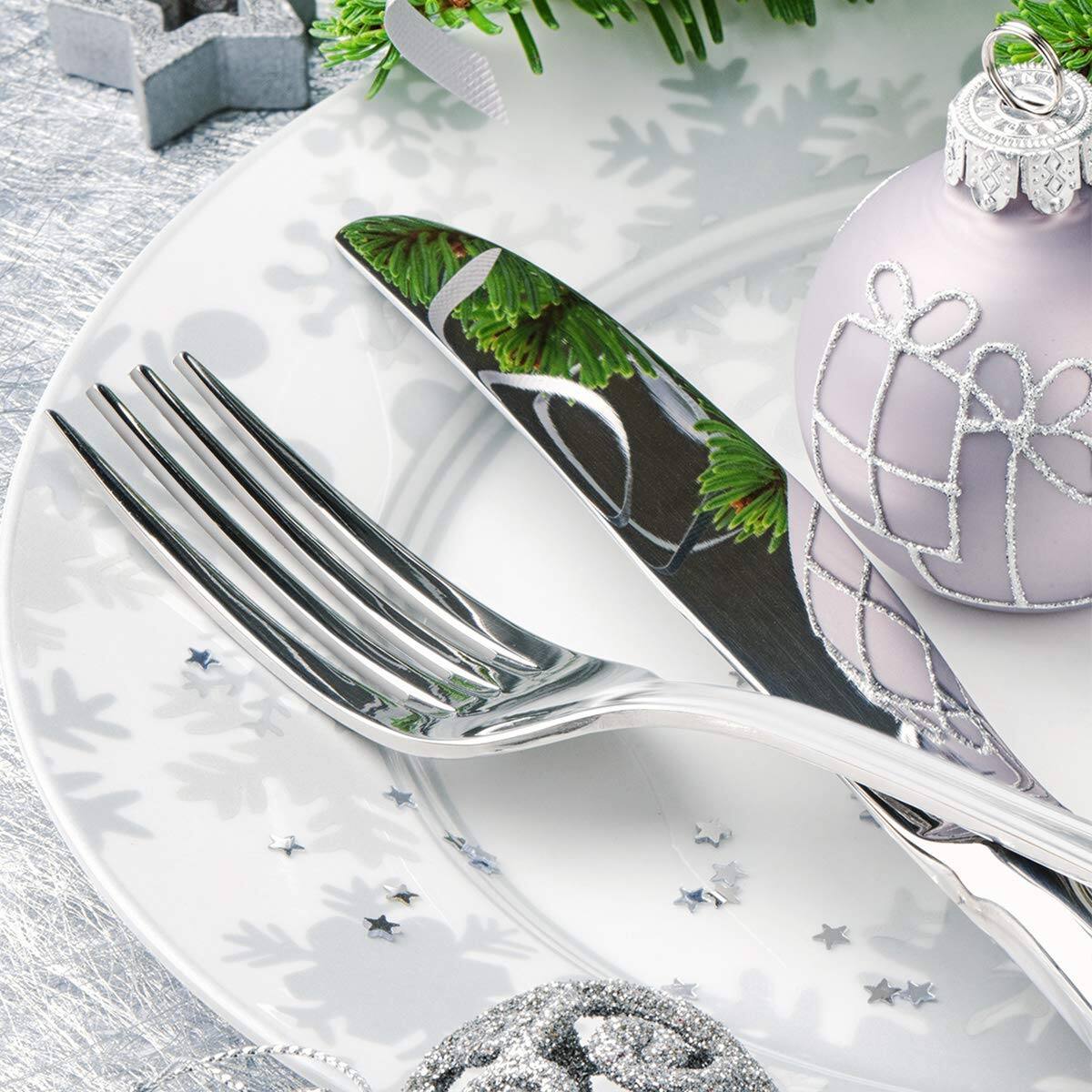 Alt View 1. Dazzed Corner - 24-Piece Silverware Set, Service for 4 - Silver.