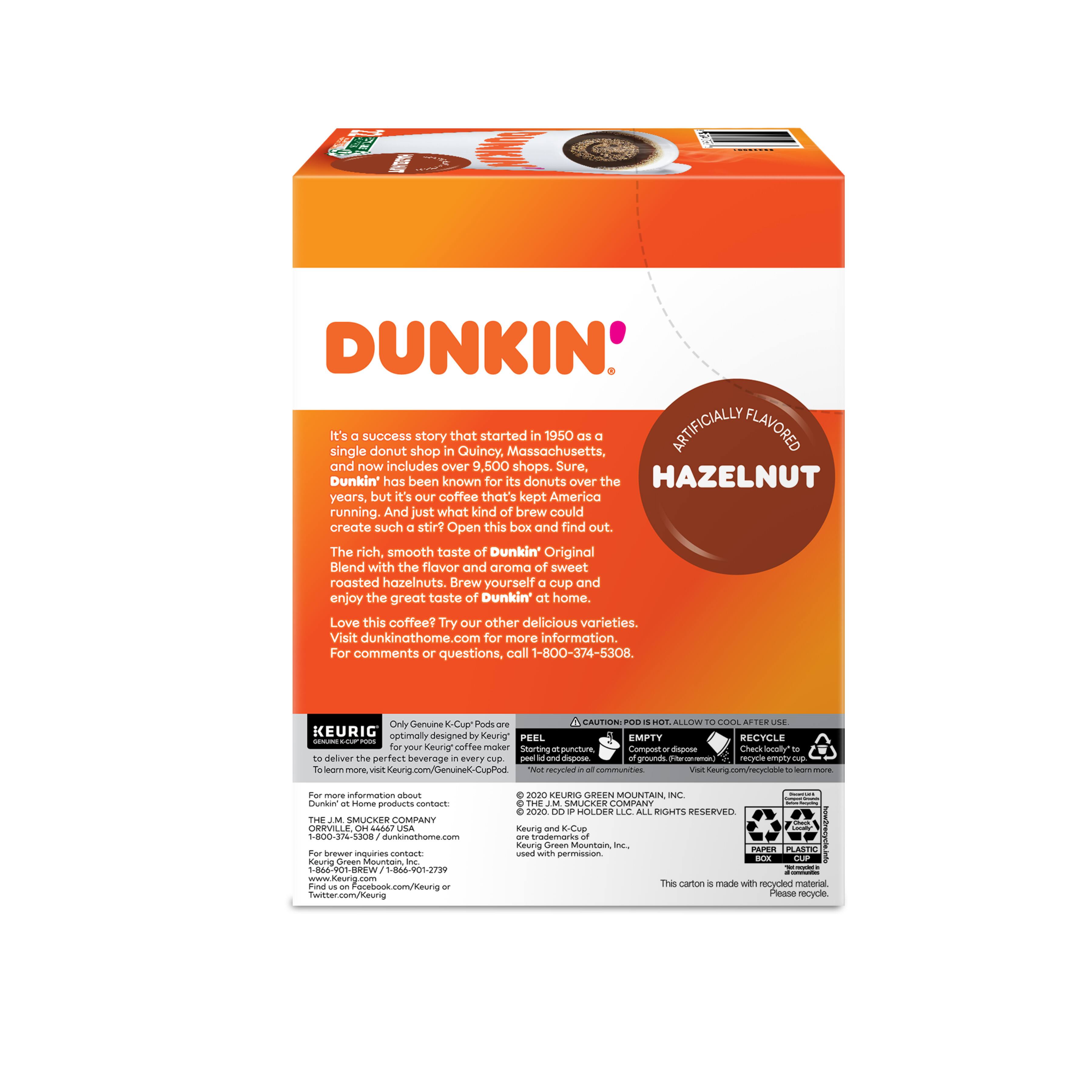 Alt View 16. Dunkin' Donuts - Dunkin' Hazelnut, Keurig Single Serve K-Cup Pods, Medium Roast Coffee, 22 Count.