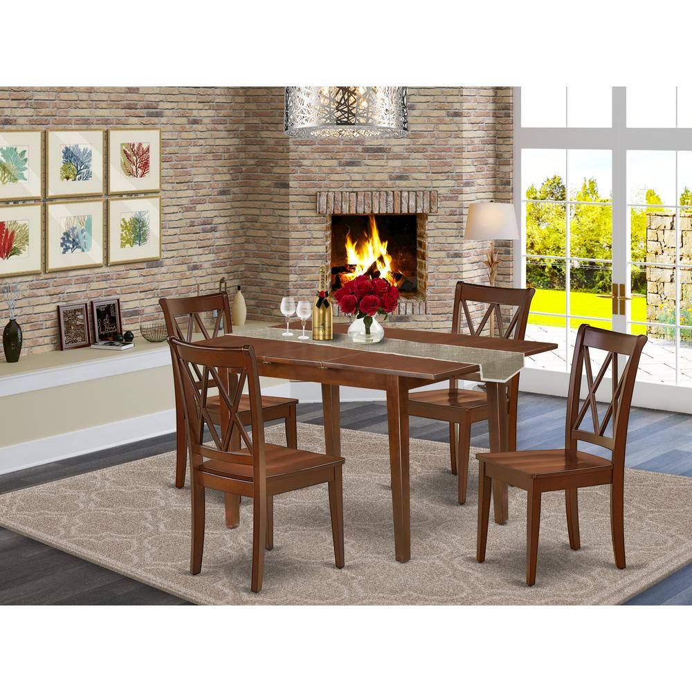 Left. East West Furniture - Dining Room Set Mahogany - Brown.